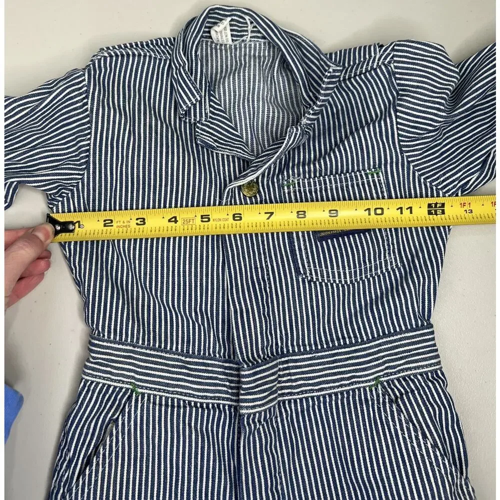 Vintage Child OshKosh B'Gosh Striped Sanforized Union Made Coveralls